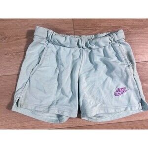 Nike Big Girls Sportwear Club French Terry Shorts Green Size Large